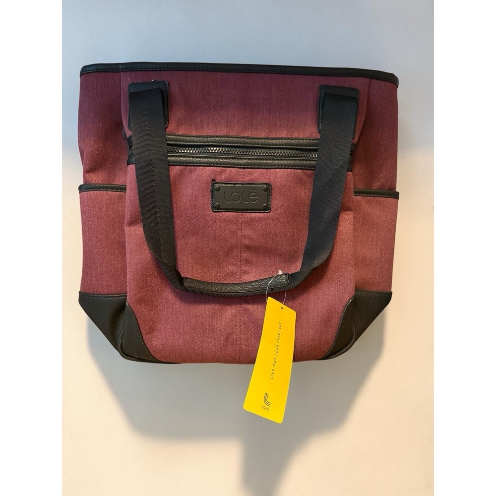 Lole Lily Tote Bag Wooly Lily Convertible Backpack Windsor Wine Purple NWT
